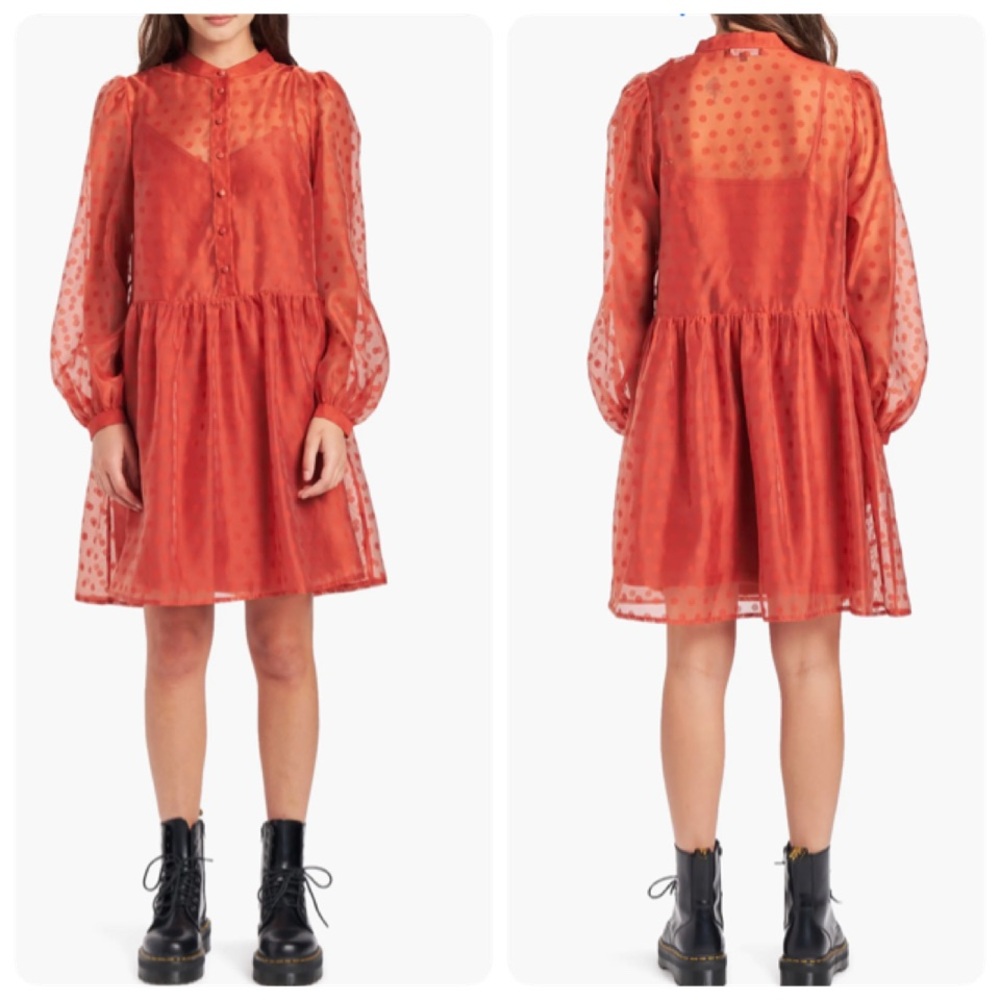 En Saison, Embroidered Dot Long Sleeve
Babydoll Minidress size XS